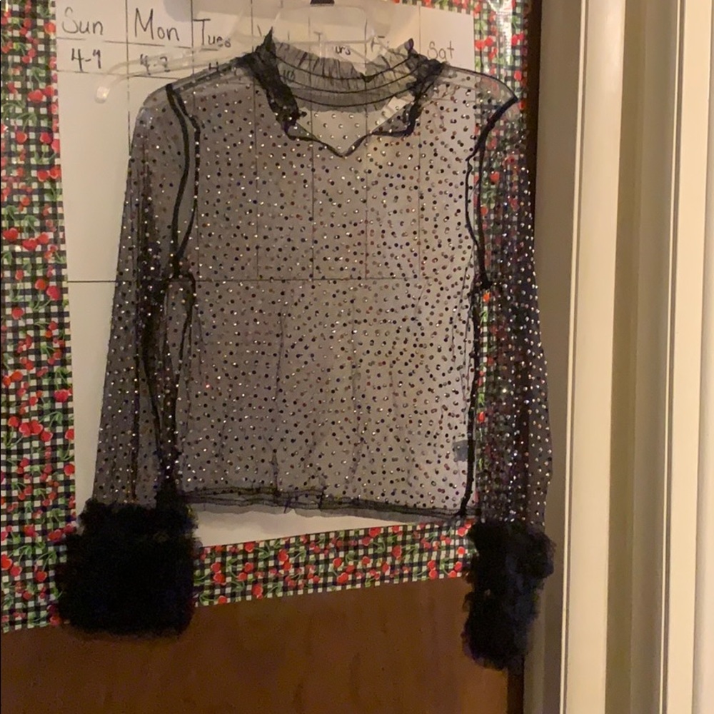 Black see through shirt